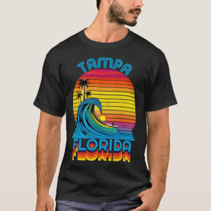 Tampa Florida Retro Throwback Surf & Beach Souveni T-Shirt