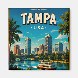 Tampa Florida Riverwalk Souvenir Magnet