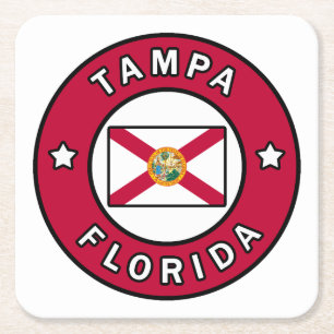 Tampa Florida Square Paper Coaster