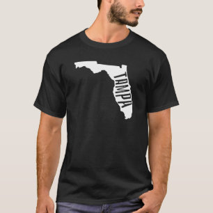 Tampa, Florida State Outline - USA Travel T-Shirt