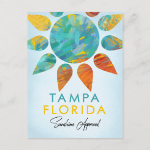 Tampa Florida Sunshine Travel Postcard