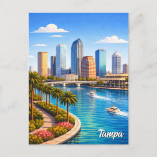 Tampa Florida Travel Postcard
