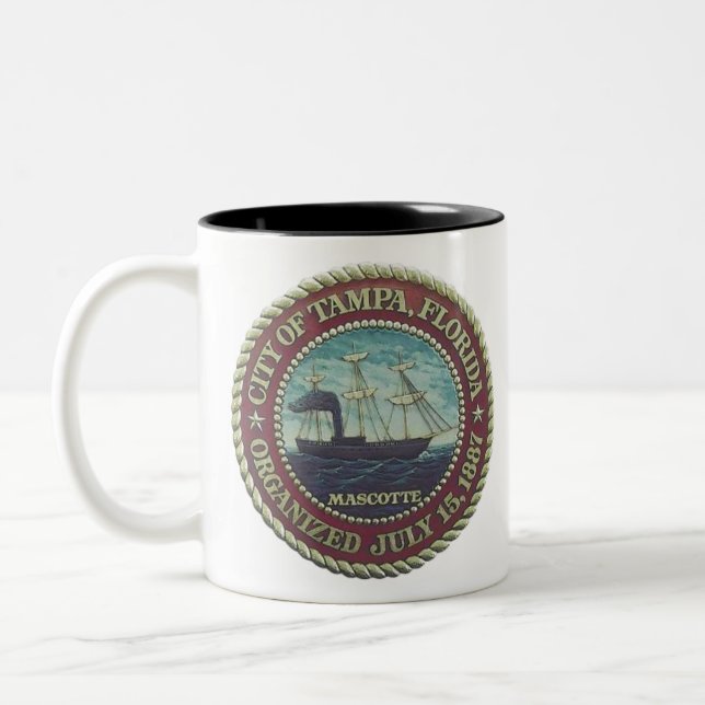 Tampa Florida Two-Tone Coffee Mug (Left)