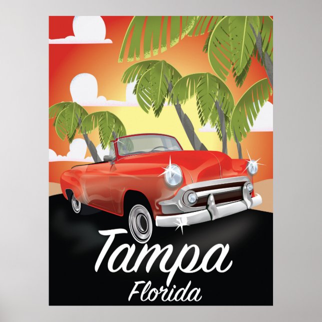 Tampa Florida vintage travel poster (Front)