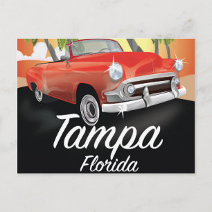 Tampa Florida vintage travel poster Postcard