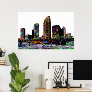Tampa in graffiti poster