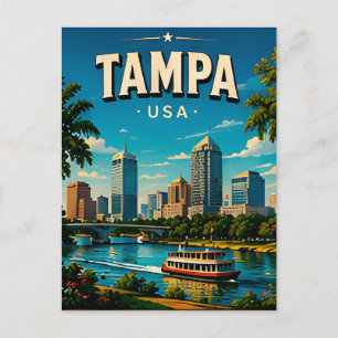 Tampa Riverwalk Waterfront Keepsake Postcard