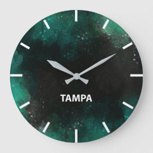 Tampa Time Zone Newsroom Wall Large Clock