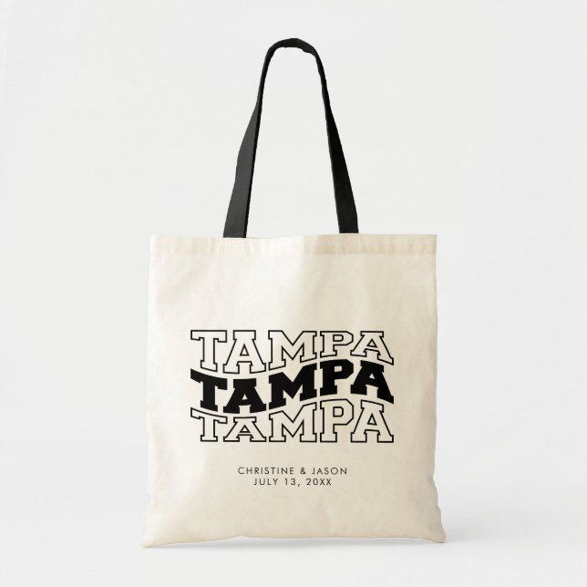 Tampa Wedding Welcome Tote Bag Florida Wedding (Front)