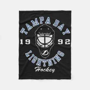 Tampa Y Lightning Hockey Mask Black Officially Lic Fleece Blanket