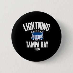 Tampa Y Lightning Hockey Puck Black Officially Lic 6 Cm Round Badge