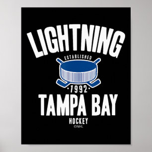 Tampa Y Lightning Hockey Puck Black Officially Lic Poster
