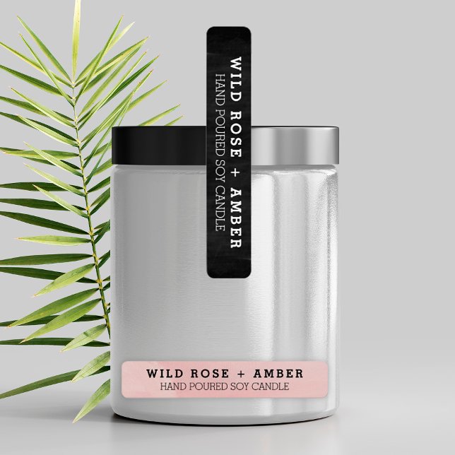 Tamper-Proof Black and White Candle Product Label (Creator Uploaded)