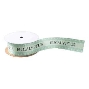 Tamper-Proof Honey Jar Lid Eucalyptus Satin Ribbon