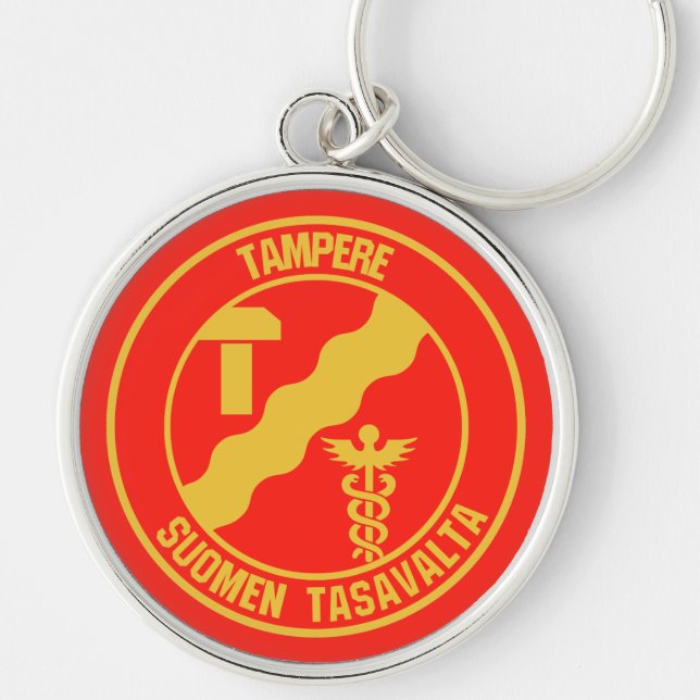 Tampere Round Emblem Key Ring (Front)