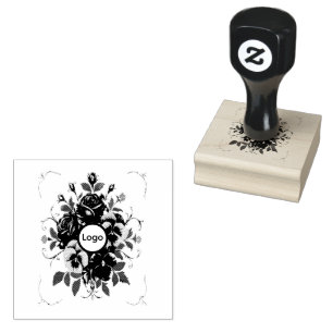 Tampon Encreur Personnalisé "Couronne Botanique" Rubber Stamp