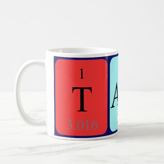 Tamra periodic table name mug (Left)