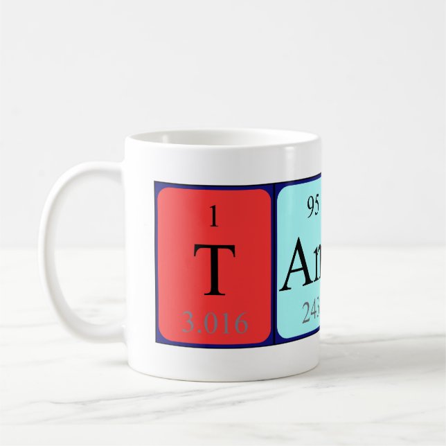 Tamsin periodic table name mug (Left)