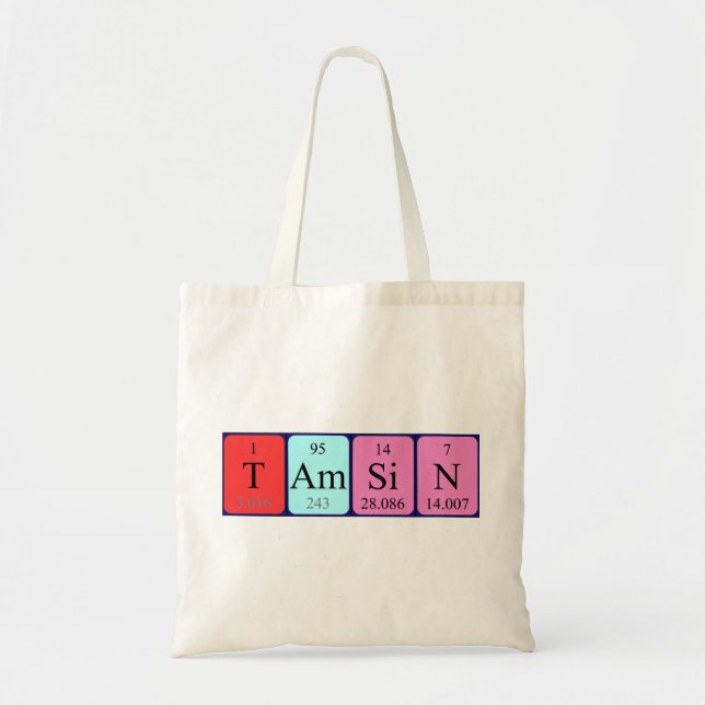 Tamsin periodic table name tote bag (Front)