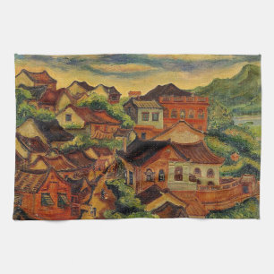 Tamsui & Chen Cheng-Po /Taiwan vintage art cooking Tea Towel
