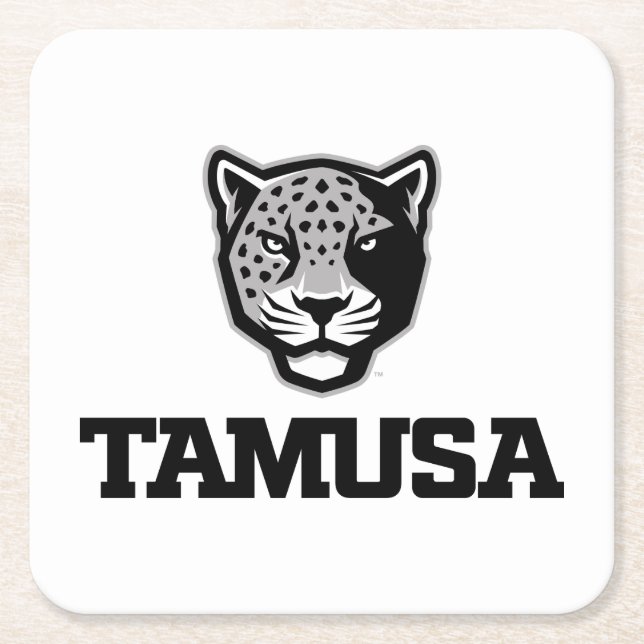 TAMUSA Jaguars Square Paper Coaster (Front)