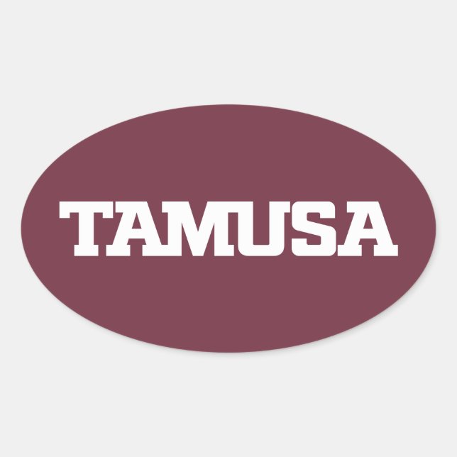 TAMUSA OVAL STICKER (Front)