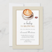 Tan A Baby Is Brewing Coffee Cup Baby Shower