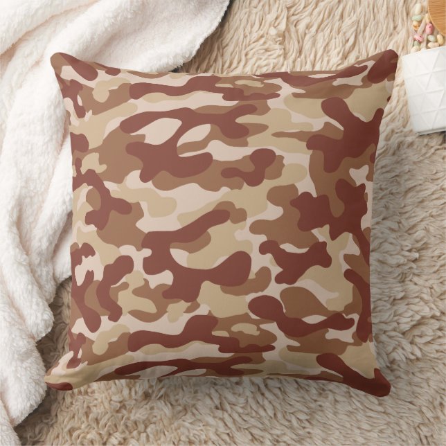 Tan And Beige Desert Camo Pattern  Cushion (Blanket)