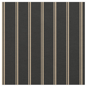 Tan and Black Coloured Pattern of Stripes Fabric