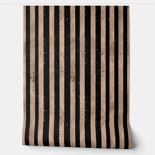 Tan and Black stripes Wallpaper (Unrolling)