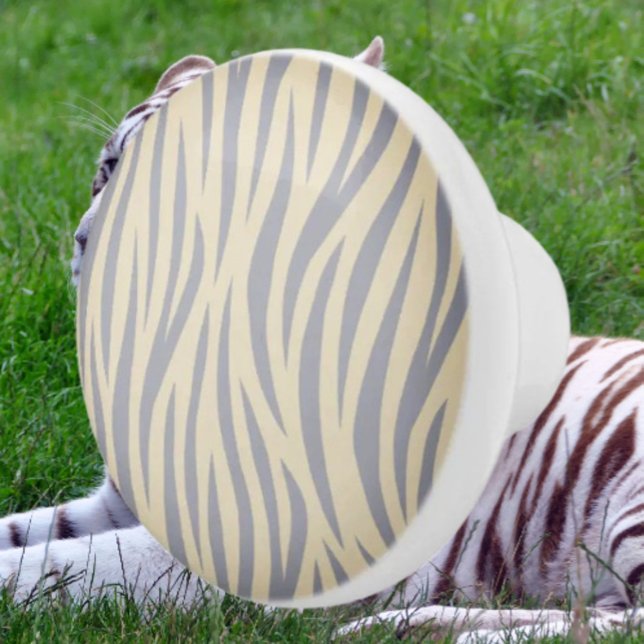 Tan and Black Zebra Stripe Ceramic Knob (Creator Uploaded)