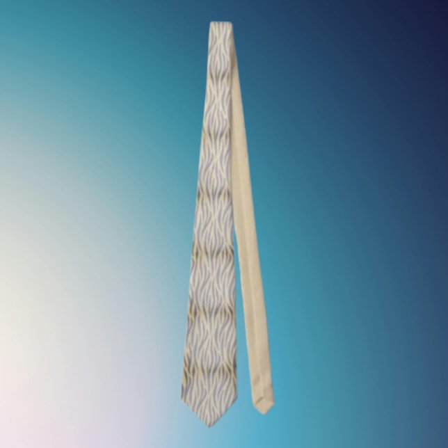 Tan and Black Zebra Stripe Necktie (Creator Uploaded)