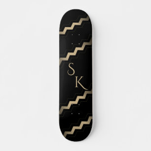 Tan and Black Zigzag Skateboard