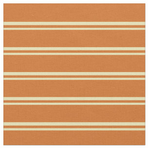 Tan and Chocolate Stripes/Lines Pattern Fabric