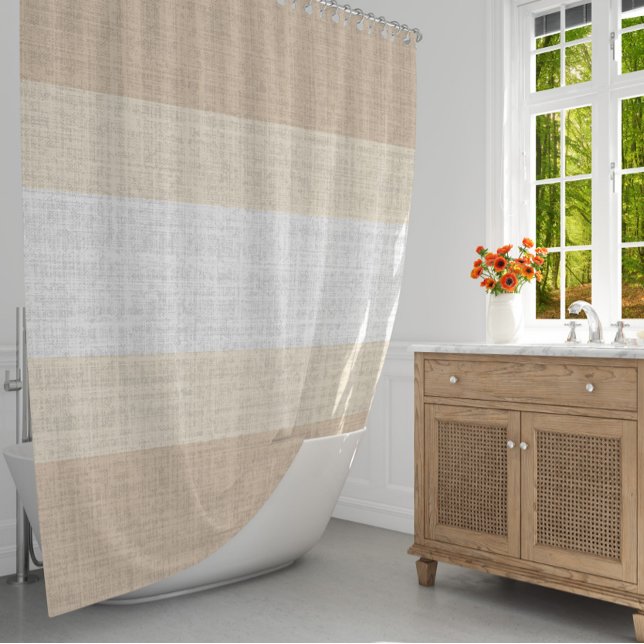Tan and Cream Crosshatch Pattern, Shower Curtain (Creator Uploaded)