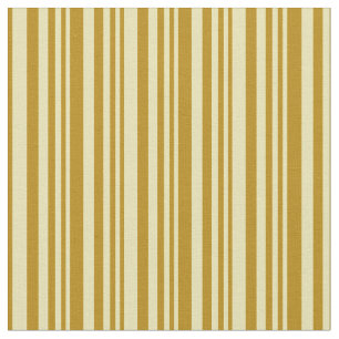 Tan and Dark Goldenrod Lines/Stripes Pattern Fabric