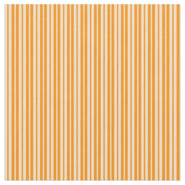 Tan and Dark Orange Coloured Pattern of Stripes Fabric (Close Up)
