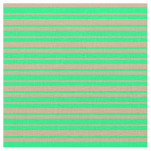 Tan and Green Pattern Fabric