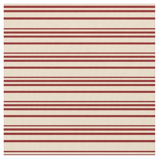 Tan and Maroon Pattern Fabric (Close Up)
