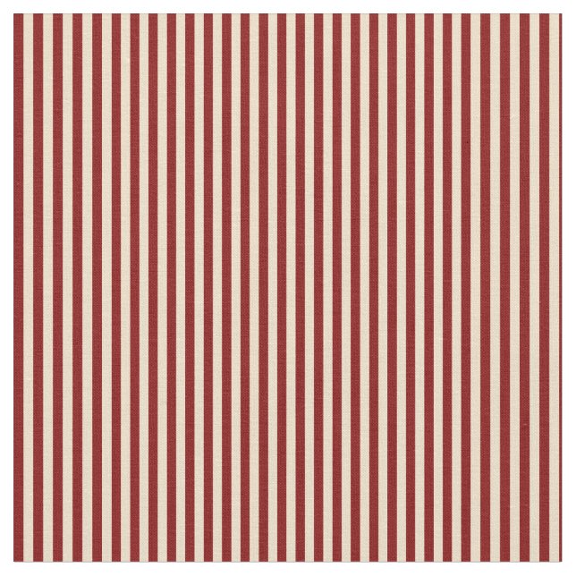 Tan and Maroon Stripes Pattern Fabric (Close Up)