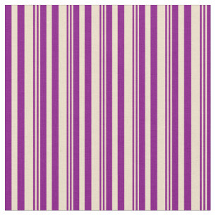 Tan and Purple Coloured Lined Pattern Fabric
