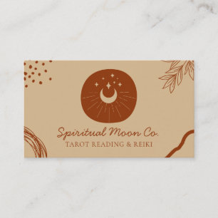 Tan and Rust Earth Tone Moon Stars Business Card