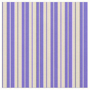 Tan and Slate Blue Coloured Lines Pattern Fabric