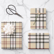 Tan and White Buffalo Plaid Gingham