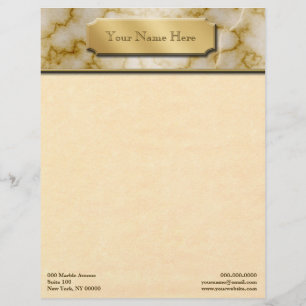 Tan and White Marble Letterhead Template