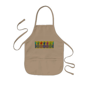 Tan Apron with Funky Pineapples