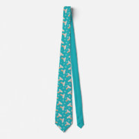 Tan Ballet Shoes on Teal, Turquoise Blue Patterned