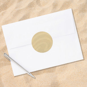 Tan Beach Sand Classic Round Sticker
