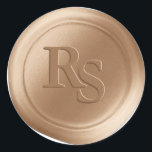 Tan Beige Double Monogram Wedding Wax Seals<br><div class="desc">These elegant traditional style serif 2 Letter double Monogram Faux Wax Seal Stickers in the Tan Beige colorway will make the perfect finishing touch to your save the dates, wedding invitations, or other special occasion stationery. Seal your envelopes or favour bags easily and beautifully with the look of real melted...</div>
