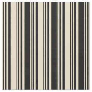 Tan & Black Striped/Lined Pattern Fabric